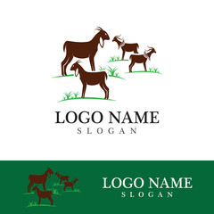 Goat logo template vector icon