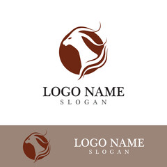 Goat logo template vector icon