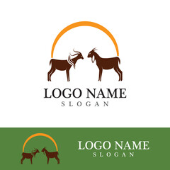Goat logo template vector icon