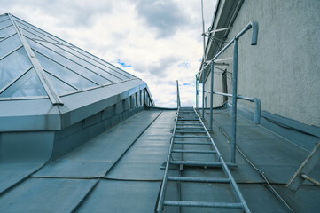 rooftop stairway
