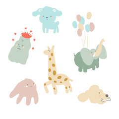 Funny Animal Stickers Set - 528975572