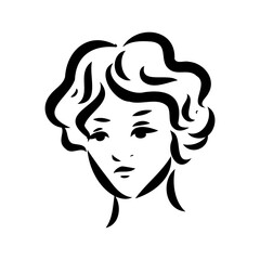 vintage illustration with beautiful fashion girl retro fashion vector