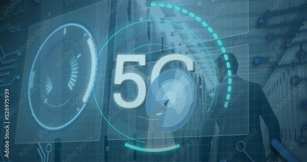 Poster animation of text scopes and data processing over grid