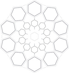 Business ecosystem organisation hexagone diagram scheme template - 528976927
