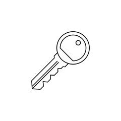 key icon in line style icon, isolated on white background