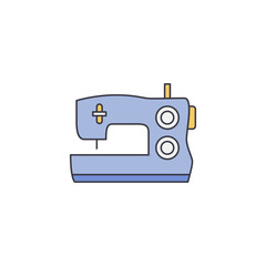 Sewing machine icon in color, isolated on white background 