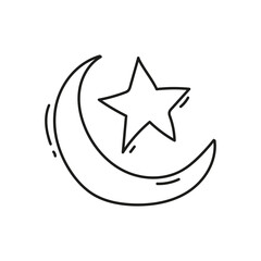 islamic ramadan doodle decoration