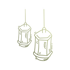 islamic ramadan doodle decoration