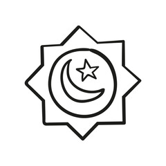islamic ramadan doodle decoration