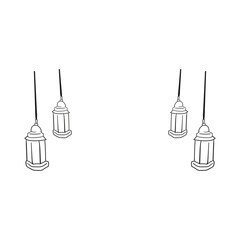 islamic ramadan doodle decoration