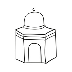 islamic ramadan doodle decoration