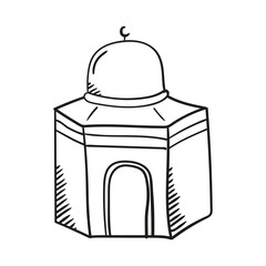 islamic ramadan doodle decoration