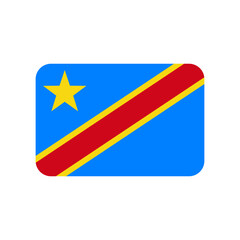 Democratic Republic of Congo flag on background