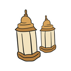 islamic ramadan doodle decoration