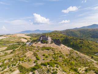 Fototapeta na wymiar Aerial view of Boldogko Castle in Hungary