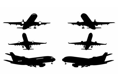 airplane silhouette vector