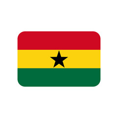 Ghana vector flag isolated on white background