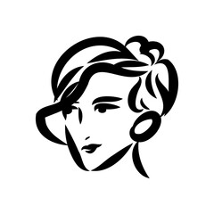 vintage illustration with beautiful fashion girl retro fashion vector