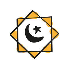 islamic ramadan doodle decoration