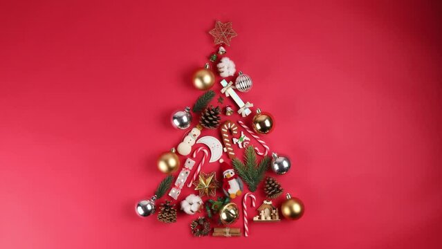 Stop Motion Christmas Decorations Tree