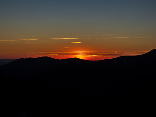 Anochecer en la Sierra de Guadarrama