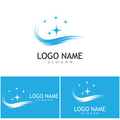 Fototapeta premium cleaning clean service logo icon vector template