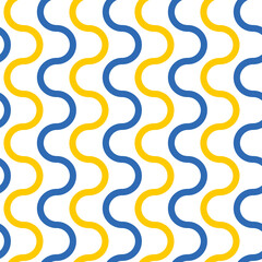Wave pattern for ceramic tile decoration in Spanish talavera style, traditional portuguese azulejo decor, vector illustration