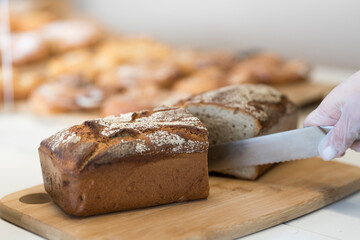 Baking in the bakery. Food concept