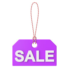 Sale tag. Sale label. 3D tag.