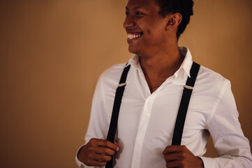 portrait of a man with suspenders