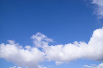 Naklejka na ściany i meble White cloudy Blue Sky natural view