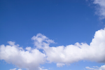 White cloudy Blue Sky natural view