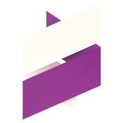 Empty banner. Sale banner decoration. 3D illustration.