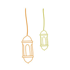 islamic ramadan doodle decoration