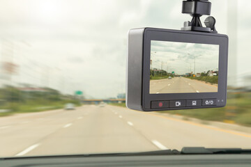 Car CCTV camera video recorder for driving safety on the road