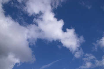 White cloudy Blue Sky natural view