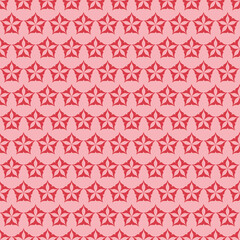 Pink seamless pattern star cosmos, decorative background for wrapping paper