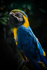 blue and yellow macaw