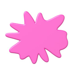 Obraz premium 3D blob shape. 3D textarea. Pink blob.