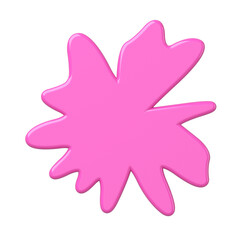 Obraz premium 3D blob shape. 3D textarea. Pink blob.