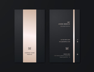 Luxury Vertical Business Card Template