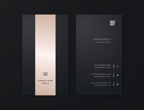 Luxury Vertical Business Card Template