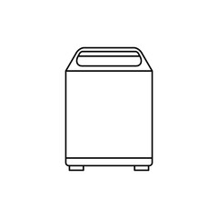 Washing machine icon in line style icon, isolated on white background