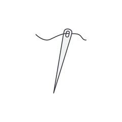  Needle icon in color, isolated on white background 