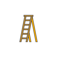Multi task Ladder icon in color, isolated on white background 