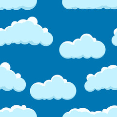 Seamless background with clouds