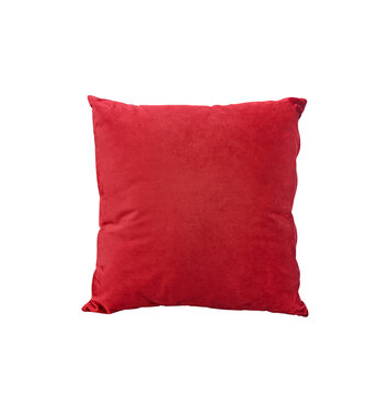 Red Pillow On A White Background