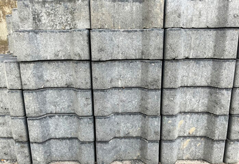 Background of paving slabs stacked on top of each other close-up