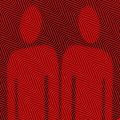 symbol of two male outlines in red halftone