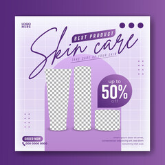 Product Skincare social media post banner design